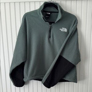 The North Face Olive and Black Fleece Jacket